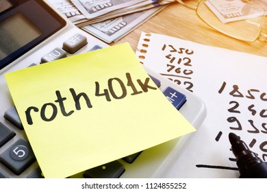 Stick With Words Roth 401k And Money. Retirement.