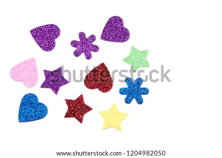 Stickers isolated on white background