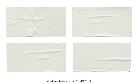 Stickers label (with clipping path) isolated on white background