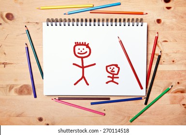 stickman background    drawing block    father   child son daughter