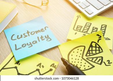 Sticks With Customer Loyalty Program On An Office Table.