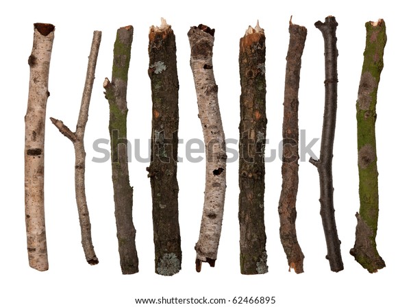 Sticks Isolated On White Stock Photo (Edit Now) 62466895