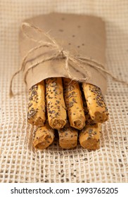 Sticky Bread With Grains In A Bag