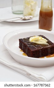 Sticky Date Pudding With A Caramel Sauce