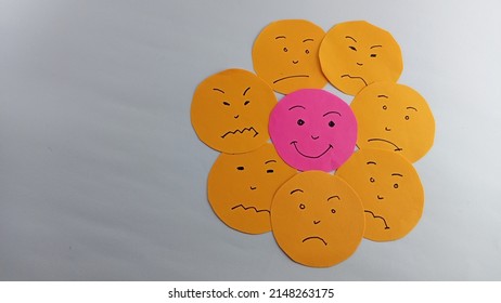 sticky note emoticons smileys. round shape smile emoticon concept isolated on white background - Powered by Shutterstock