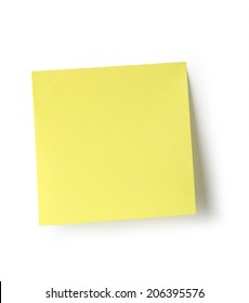 Sticky note isolated on white background with clipping path.