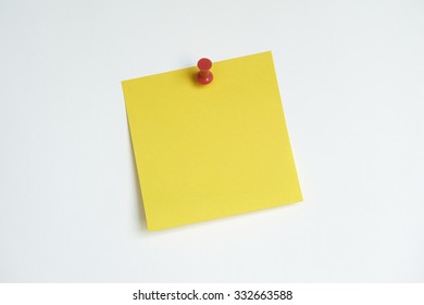 Sticky Note With Push Pin