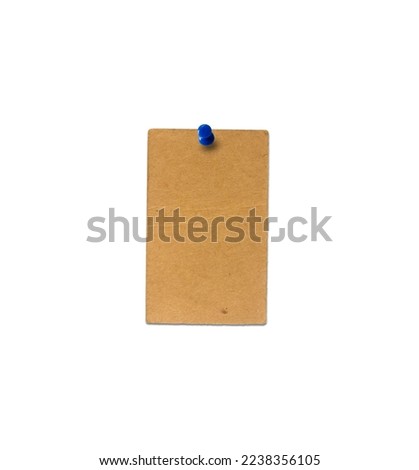 Sticky note with push pin