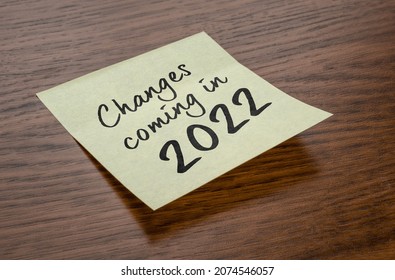 Sticky note with the text Changes coming in 2022