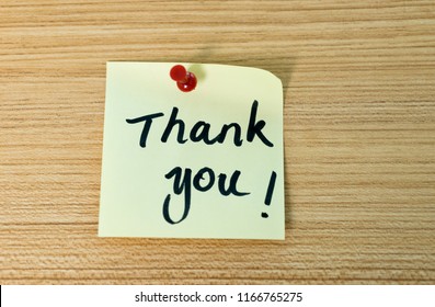 Sticky Note Text Thank You Stock Photo (Edit Now) 1166765275