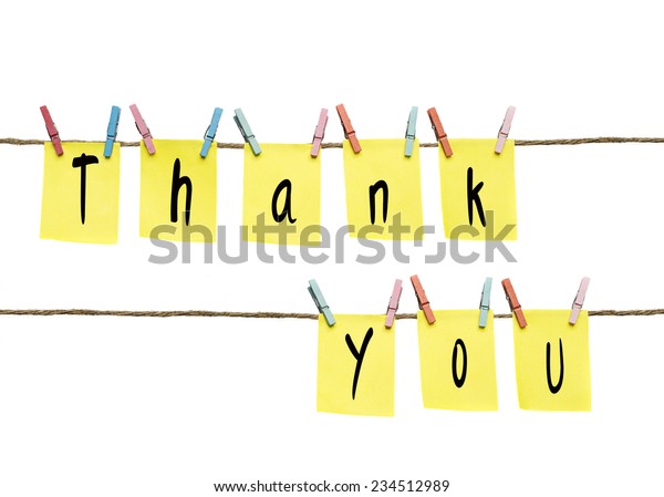 Sticky Note Thank You Stock Photo 234512989 