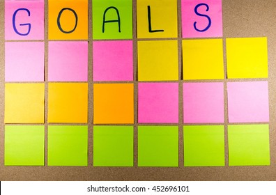 Sticky Notes Goals Space Text Stock Photo (Edit Now) 452696101