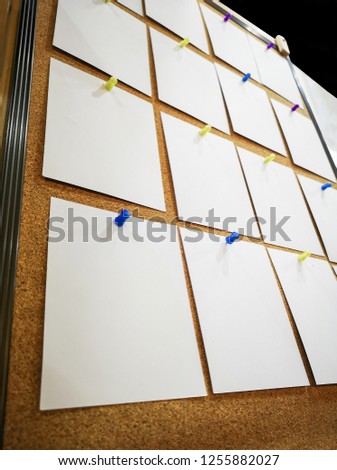 Sticky notes on the board