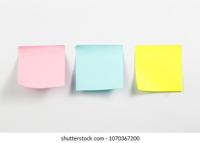 sticky notes On a white background