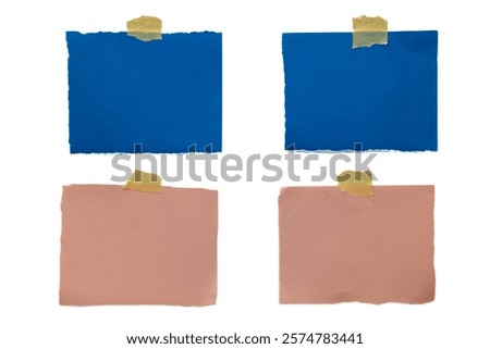 Sticky notes on white background