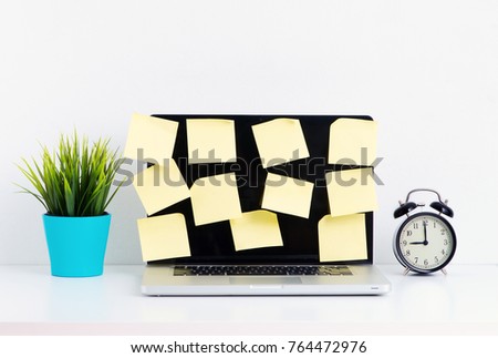 Sticky Notes at work station