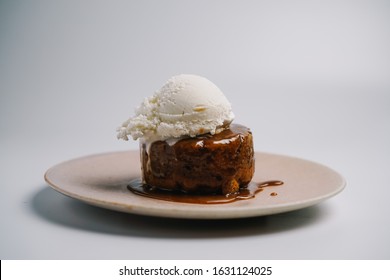 Sticky Toffee Pudding With Vanilla Bean Ice Cream.