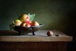 Still Life With Apples And Walnuts
