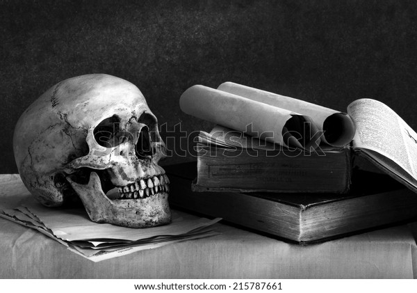 Still Life Art Photography Human Skull Stock Photo Edit Now 215787661