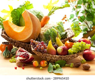 Still life with autumn vegetables and fruits - Powered by Shutterstock