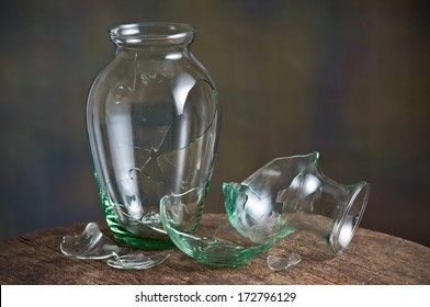 Still Life, Broken Glass Vase 