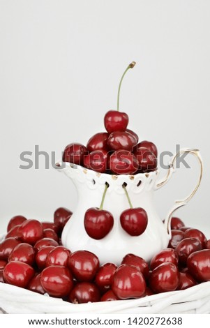 Similar – Image, Stock Photo delicious sour cherries