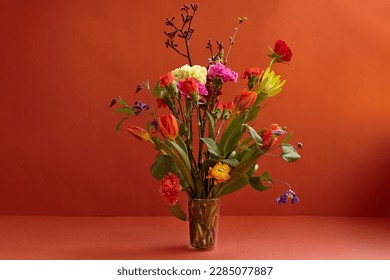 Still Life composed of monochromatic flower arrangement with details and digital close ups - Powered by Shutterstock