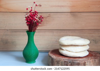 Still Life With Flowers And Syrian Bread