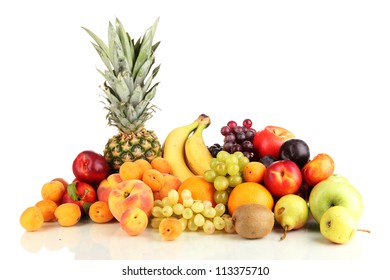 Still life of fruit isolated on white - Shutterstock ID 113375710