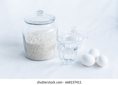 Still life with only white objects