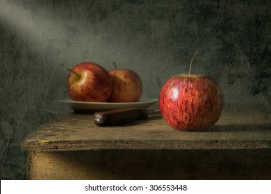 still life with apples