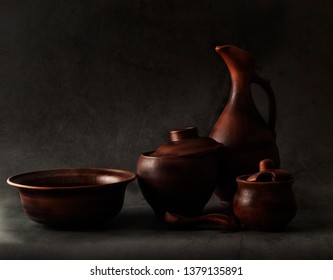 Still Life With Pottery In Low Key Style Images Stock Photos Vectors Shutterstock