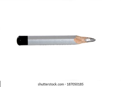 Still Life Of Short Worn Down Pencil Isolated
