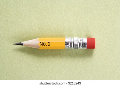 Still Life Of Short Worn Down Number 2 Pencil.