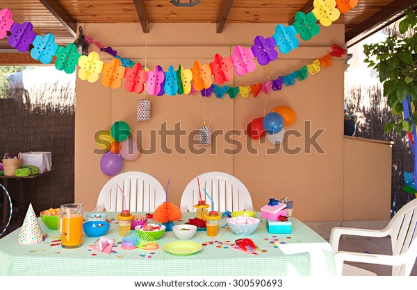 Still Life View Children Birthday Party Stock Photo Edit Now