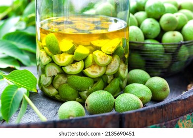 Still Life Of Walnut Liqueur