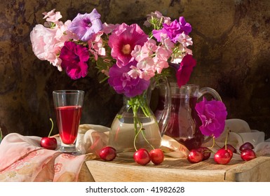  Still life and wine red
