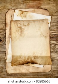 Still-life with old blank papers close-up - Shutterstock ID 83285665