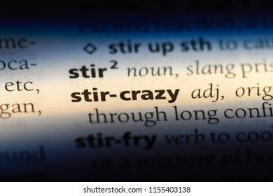 Stir Crazy Word In A Dictionary. Stir Crazy Concept.