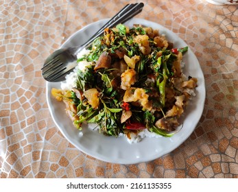 Stir Fried Buffalo Feet With Rice.