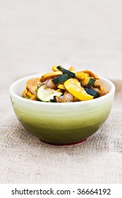 Stir Fried Yellow Squash, Zucchini And Sweet Onions.