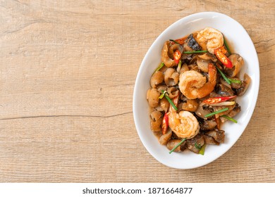 Stir-Fried Braised Sea Cucumber With Shrimps - Asian Food Style