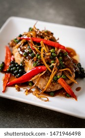 Stir-fried Spicy And Herb With Grouper Fish Fillet  - Thai Food Style