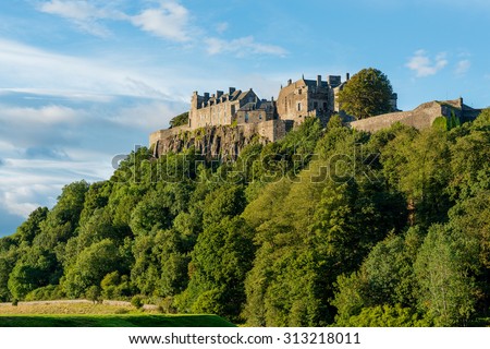 Stirling Castle from the West in late afternoon autumn sunshine.