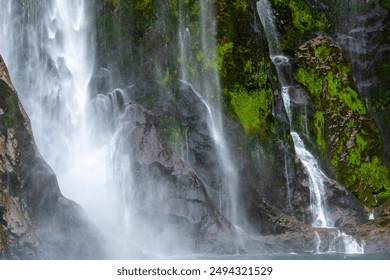 Stirling Falls in Milford Sound - New Zealand - Powered by Shutterstock