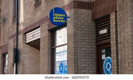 Stirling, Scotland July 29 2020: Building Of Citizen Advice Bureau In Scotland That Has Been Helping Citizens