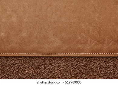 stitched leather background gray and black colors - Shutterstock ID 519989035