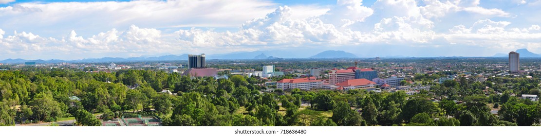 Stitched Panorama Of Kuching Town