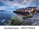 St-Malo panorama at evening. St-Malo, Brittany, France