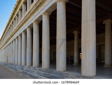 Stoa Of Attalus, In The City Of Athens, Greece